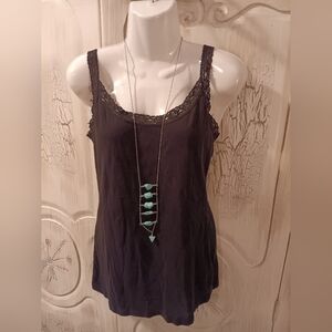 H & M Black Lace Tank Top